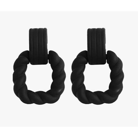 Square Twist Drop Earrings - Picture 1 of 1
